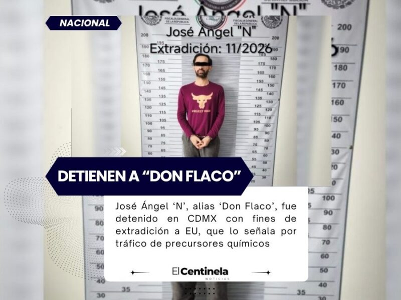 Detienen a ‘Don Flaco’ en CDMX, Estados Unidos lo busca por tráfico de precursores químicos