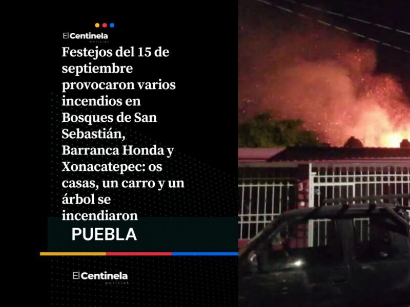 San Sebastián, Barranca Honda y Xonacatepec durante la Noche Mexicana arden por incendios con pirotecnia