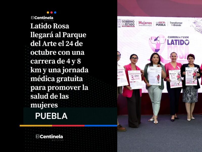 Apúntale: Latido Rosa llegará al Parque del Arte con carrera y jornada médica gratuita el 24 de octubre