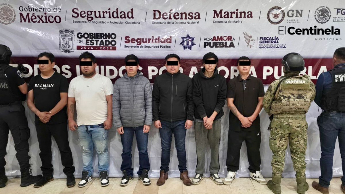 Detienen a seis integrantes de “Los Millonarios” por robos de autos y casas en Puebla
