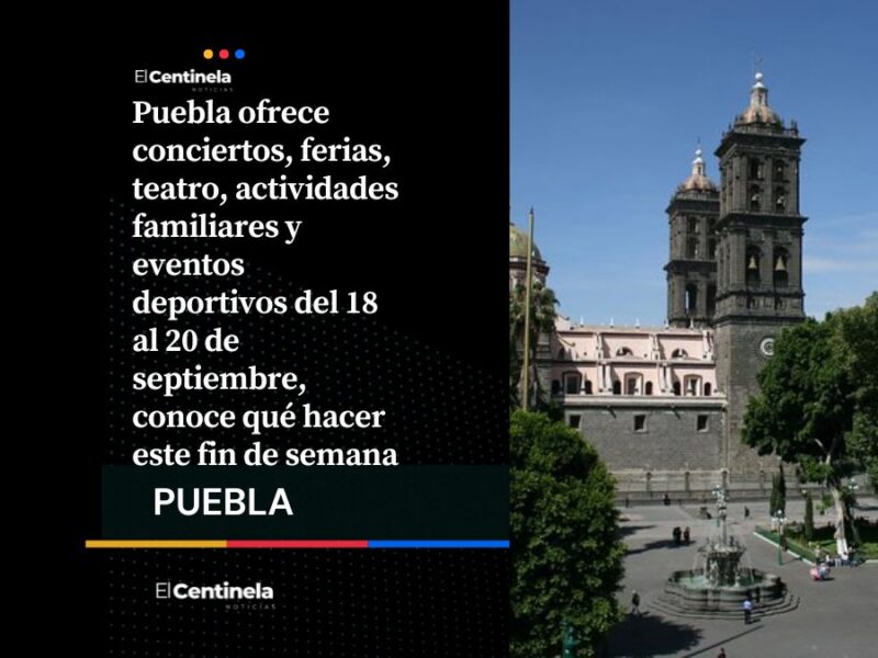 Qué hacer en Puebla durante este fin de semana: Actividades del 18 al 20 de septiembre