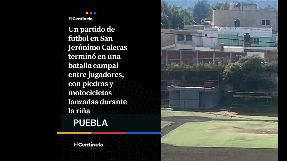 Pasaron del fútbol a zona de guerra: Partido se convierte en batalla campal en San Jerónimo Caleras