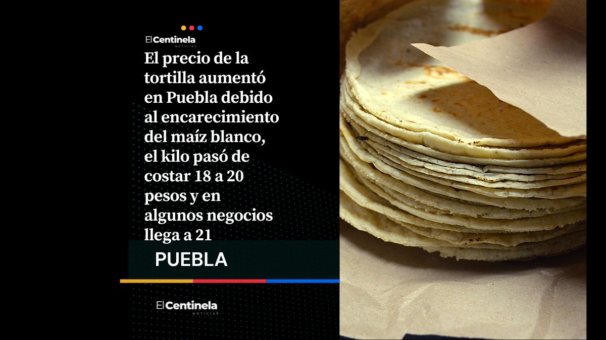 Al alza: Sube el precio de la tortilla en Puebla, el kilo cuesta hasta 21 pesos