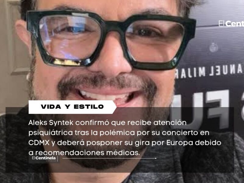 Aleks Syntek es diagnosticado con “trastorno psicótico” y pospone gira europea