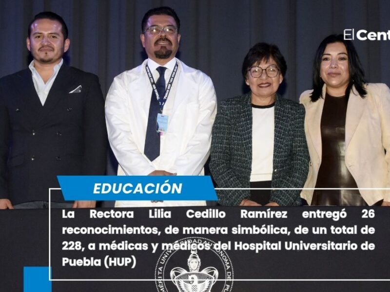 Reconoce Rectora Lilia Cedillo a médicas y médicos del Hospital Universitario de Puebla