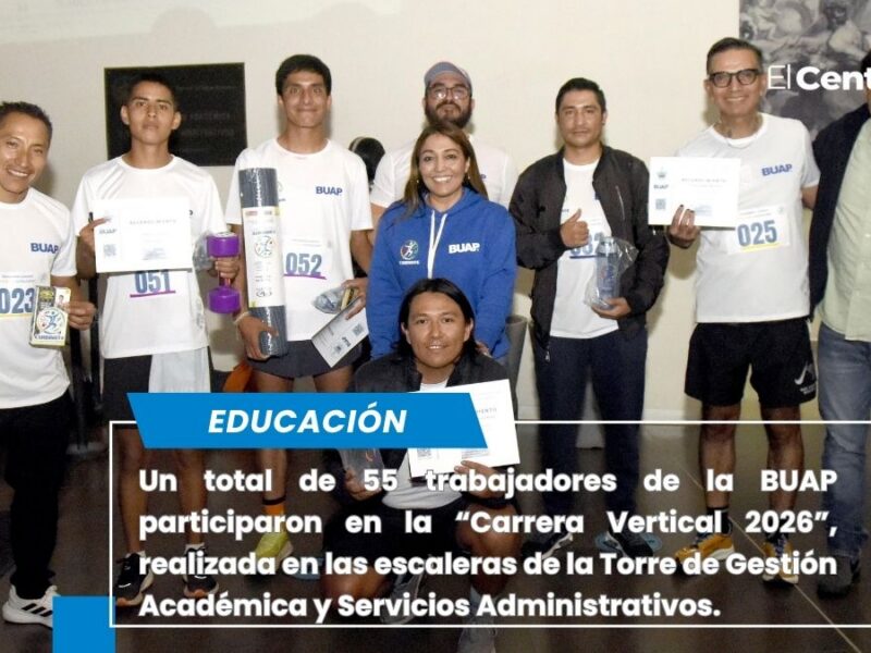 Participa la comunidad BUAP en la “Carrera vertical 2026”