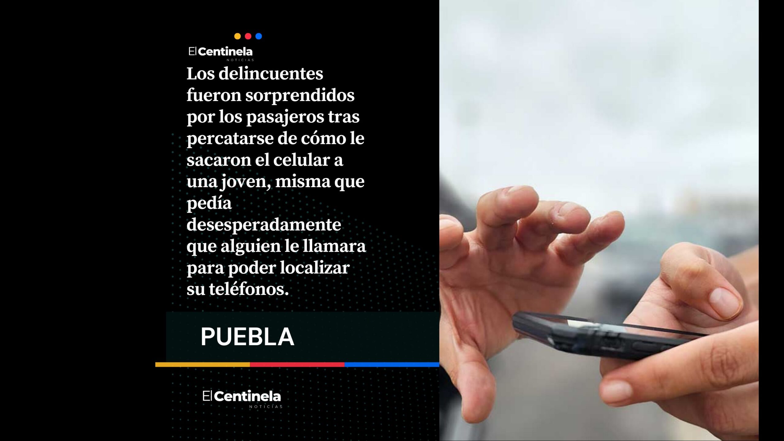 Cuidado pasajeros: banda de carteristas le sacan celular a joven en Centro Histórico