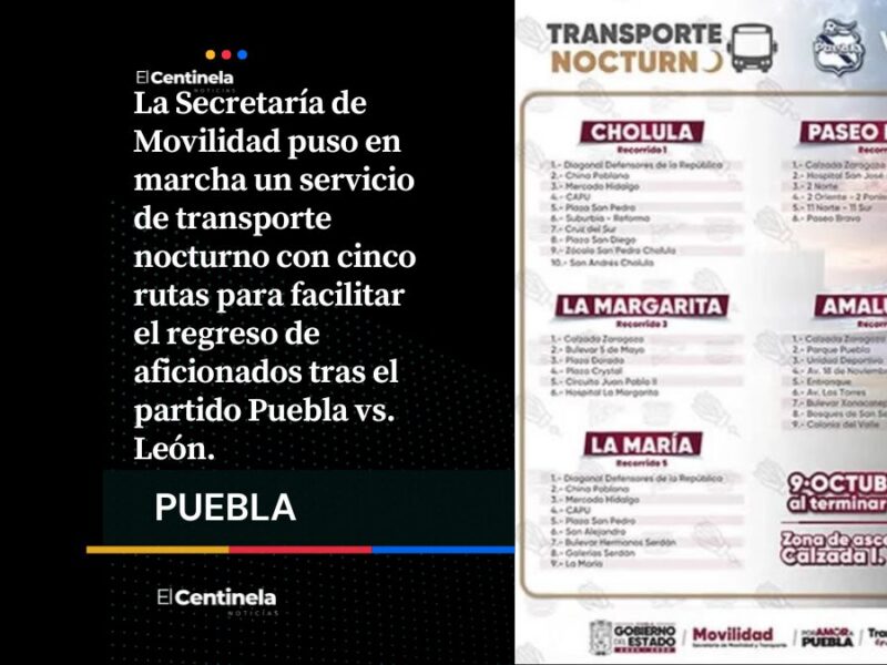 Habrá transporte nocturno para regresar a casa tras el partido