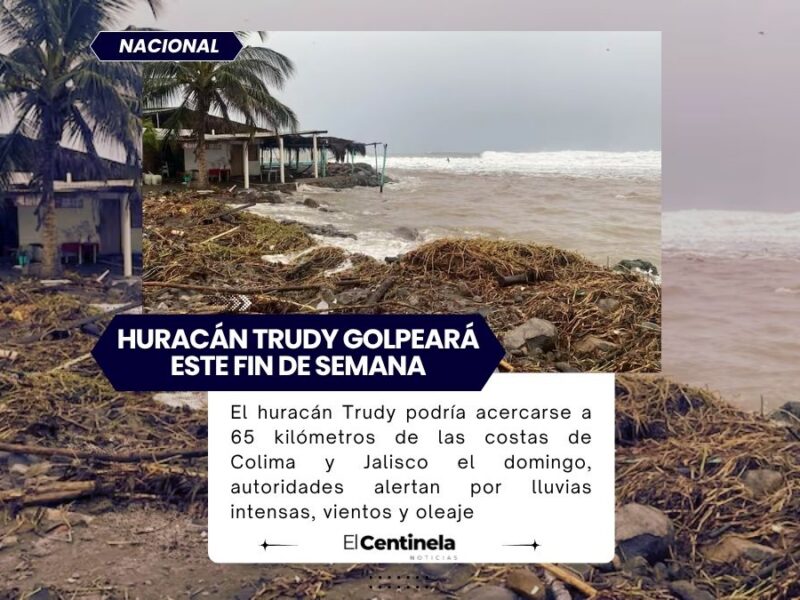 Huracán Trudy: el domingo será su mayor acercamiento a México, Sheinbaum llama a acudir a albergues