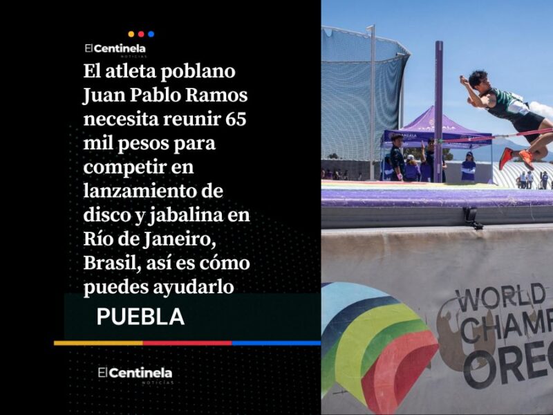 A unir fuerzas: Atleta poblano Juan Pablo Ramos busca apoyo para representar a México en Brasil