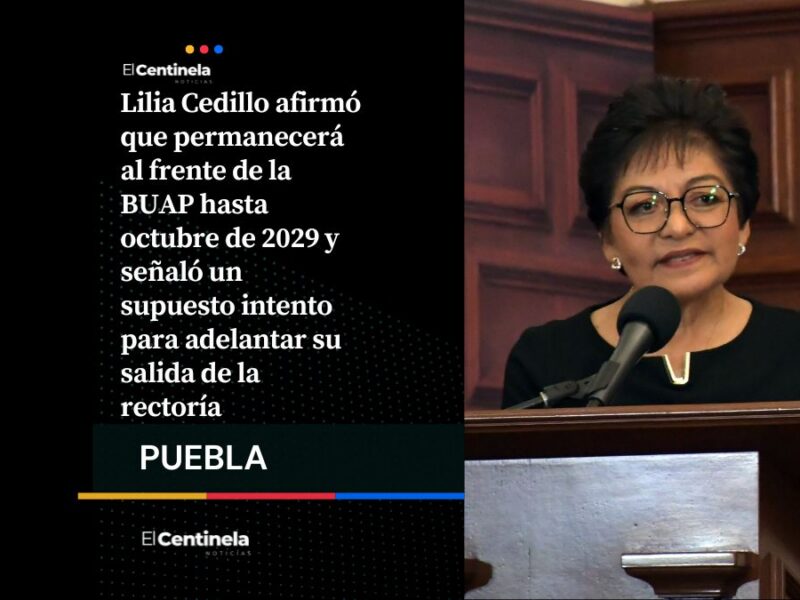 Lilia Cedillo denuncia supuesto complot para sacarla de la BUAP antes del término de su periodo en 2029