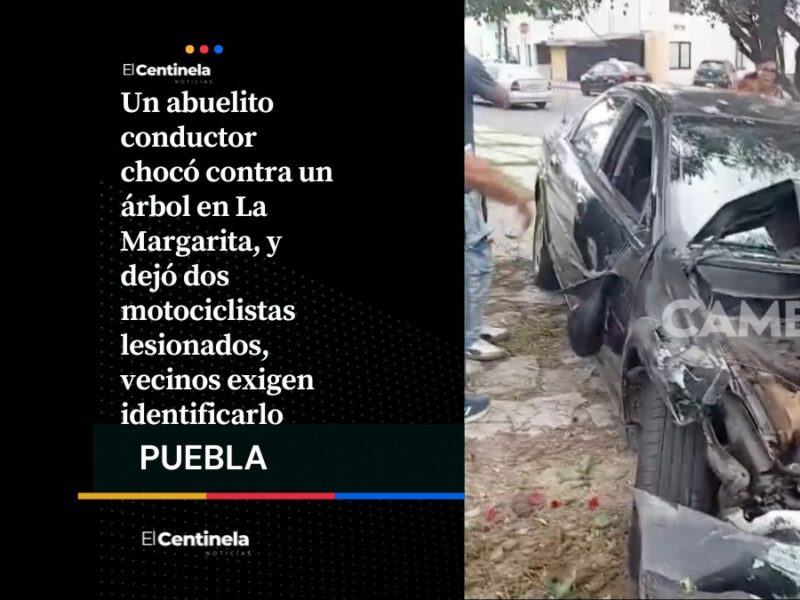 Abuelito borracho choca contra un árbol en La Margarita y lesiona a dos motociclistas, piden identificarlo