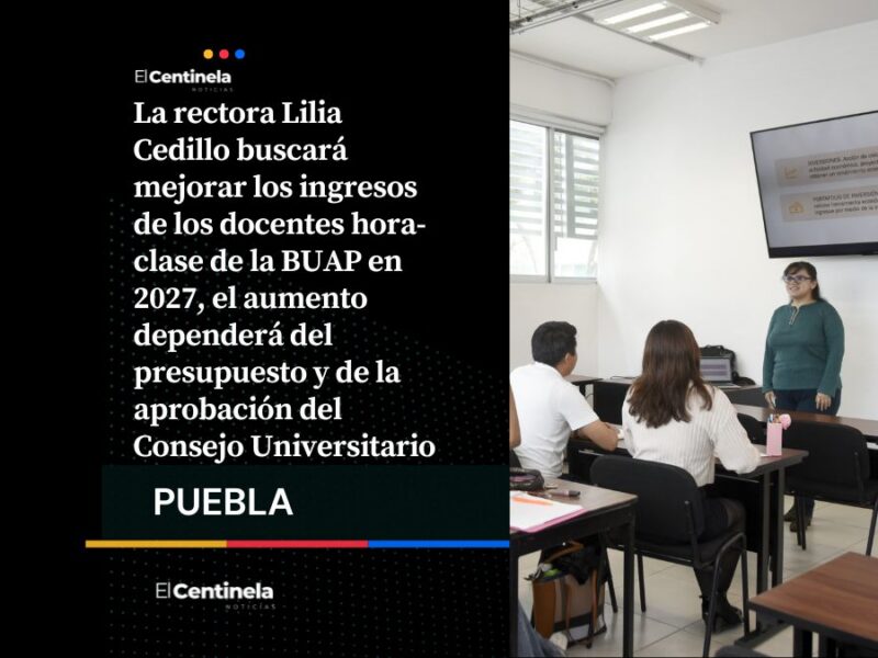 Lilia Cedillo planea aumentar los salarios de maestros hora-clase de la BUAP en 2027