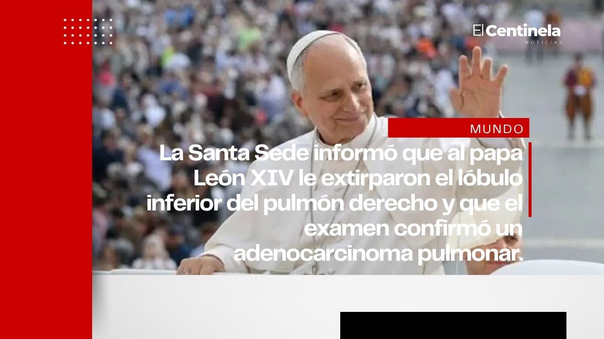 Vaticano confirma cáncer de pulmón del papa León XIV tras cirugía