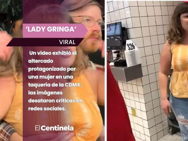 ‘Lady Gringa’ insulta a trabajadores de taquería en CDMX y avienta los tacos de un cliente